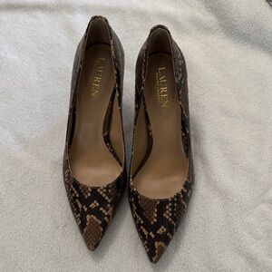 Lauren Ralph Lauren Snakeskin Heels